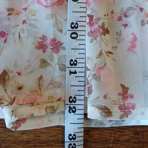 AUW - As U Wish - Floral Midi Dress – Women’s S, Pink Spaghetti Strap Tie-Front - Picture 10 of 13